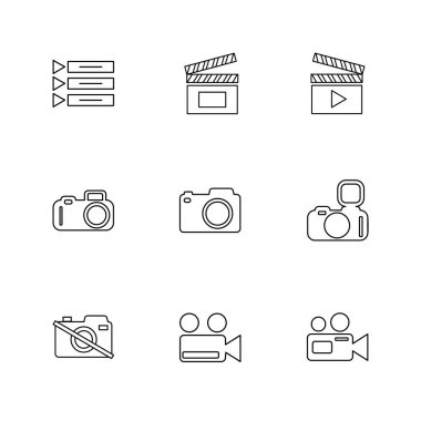 Beyaz arka plan üzerinde izole düz app simge kümesi