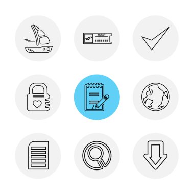 iş simgeleri kümesi, vektör illüstrasyonu 