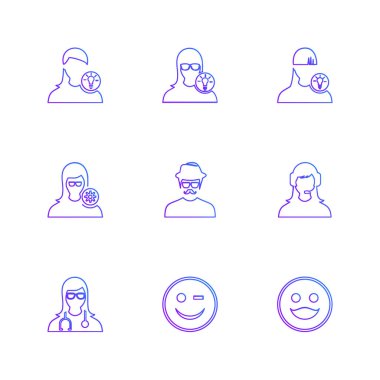 iş simgeleri kümesi, vektör illüstrasyonu 