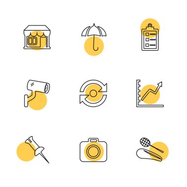 minimalist düz vektör app simgeleri beyaz arka plan üzerinde