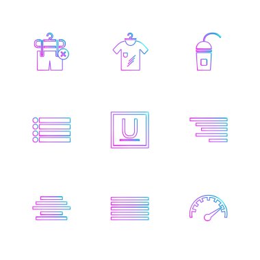 minimalist düz vektör app simgeleri beyaz arka plan üzerinde