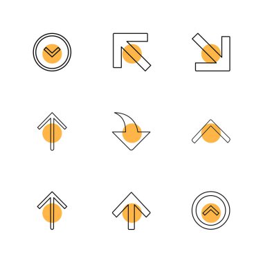 Beyaz arka plan üzerinde izole düz app simge kümesi