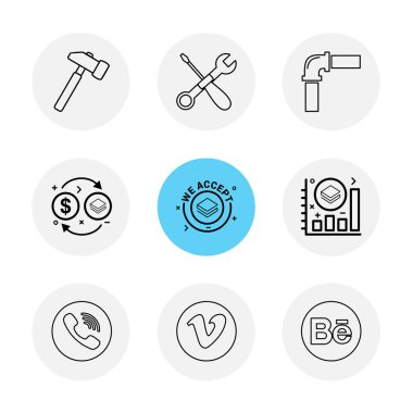 iş yaratıcı düz tasarım simgeler vektör koleksiyonu