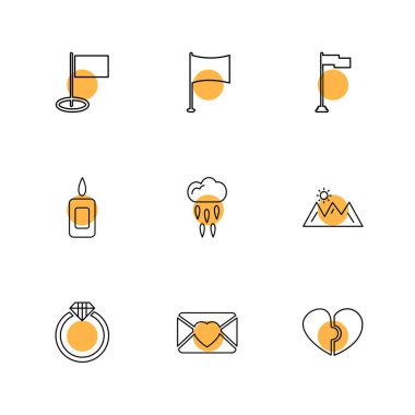 düz vektör çizim simgeler, App simgelerin ayarlamak     