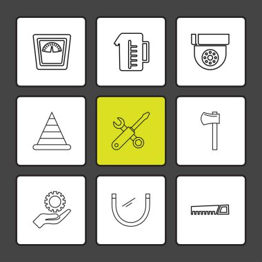 minimalist düz vektör app simgeleri 