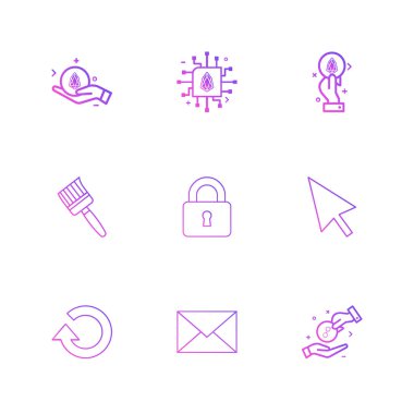  iş yaratıcı düz tasarım simgeler, vektör