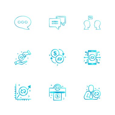 iş yaratıcı düz tasarım simgeler vektör koleksiyonu