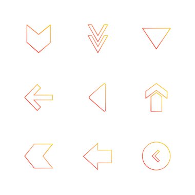 oklar yaratıcı düz tasarım simgeler vektör koleksiyonu