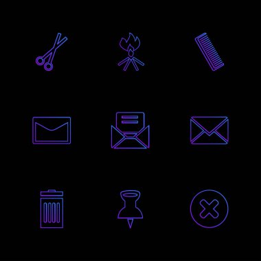 düz vektör çizim simgeler, App simgelerin ayarlamak 