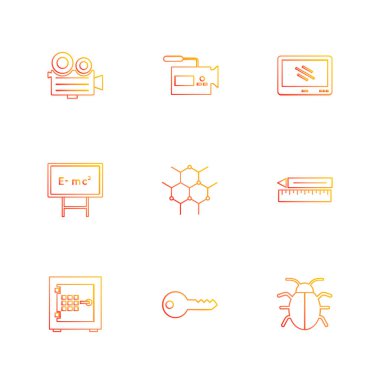 iş simgeleri kümesi, vektör illüstrasyonu 