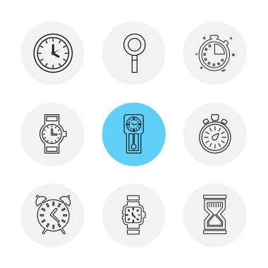 Beyaz arka plan üzerinde farklı minimalist düz vektör app simgeleri