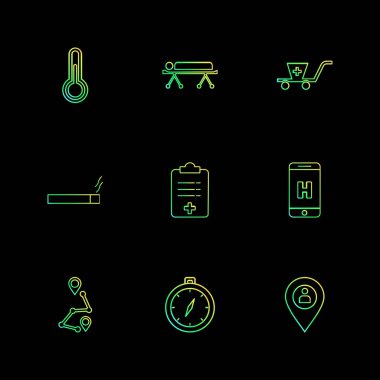 düz vektör çizim simgeler, App simgelerin ayarlamak   