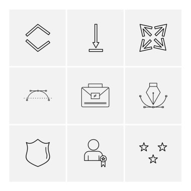 minimalist düz vektör app simgeleri 