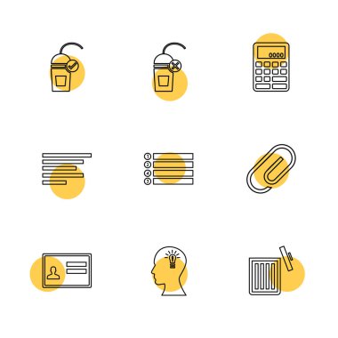 minimalist düz vektör app simgeleri 