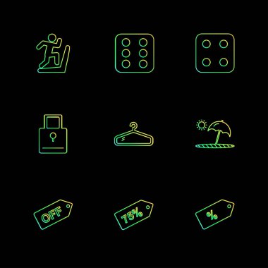 minimalist düz vektör app simgeleri 