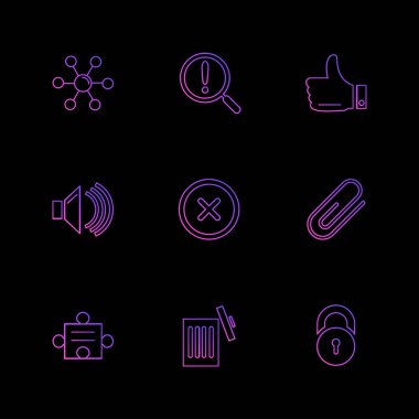 iş simgeleri kümesi, vektör illüstrasyonu 