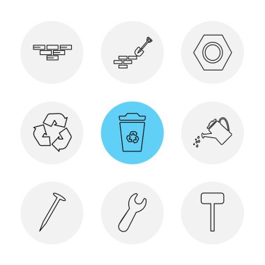 Beyaz arka plan üzerinde renkli minimalist düz vektör app simgeleri