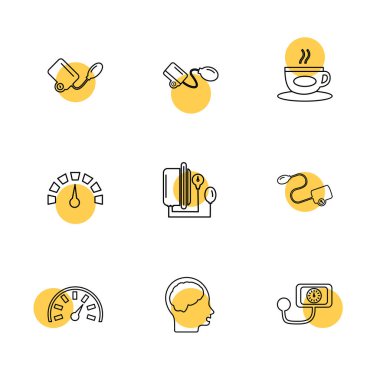 Beyaz arka plan üzerinde izole düz app simge kümesi