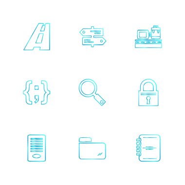 Beyaz arka plan üzerinde izole minimalist düz app simgeleri