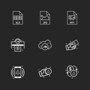 iş yaratıcı düz tasarım simgeler vektör koleksiyonu