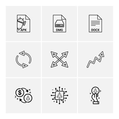 iş simgeleri kümesi, vektör illüstrasyonu 