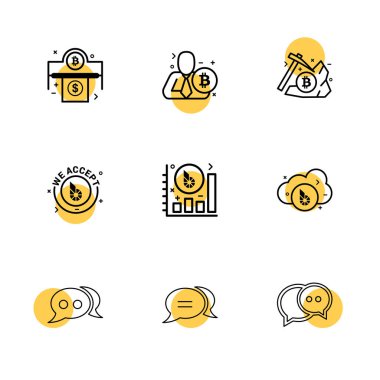 iş yaratıcı düz tasarım simgeler vektör koleksiyonu