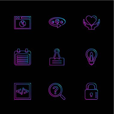 düz vektör çizim simgeler, App simgelerin ayarlamak   