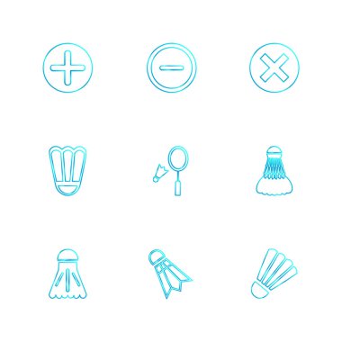 Beyaz arka plan üzerinde renkli minimalist düz vektör app simgeleri