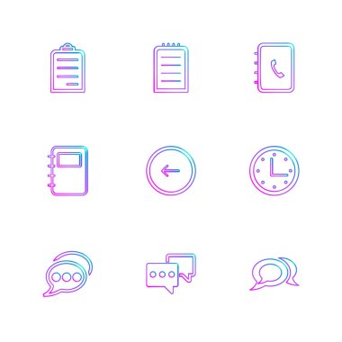 Minimalist düz app simgeler, vektör çizim dijital cihazlar için