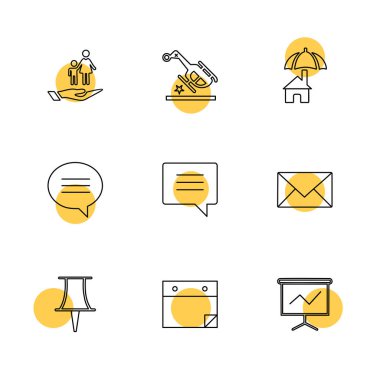 Beyaz arka plan üzerinde izole minimalist düz app simgeleri