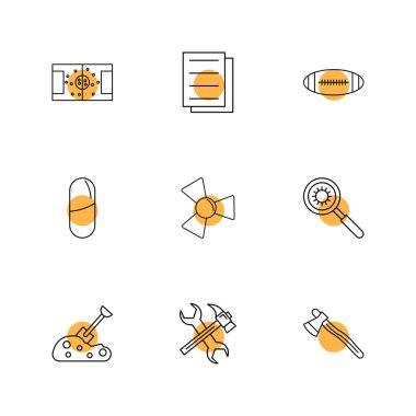 beyaz zemin üzerine minimalist düz app simgeleri