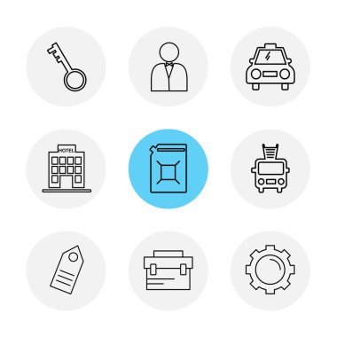 Beyaz arka plan üzerinde renkli minimalist düz vektör app simgeleri