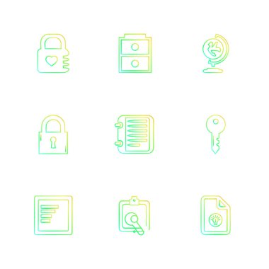 minimalist düz vektör app simgeleri beyaz arka plan üzerinde