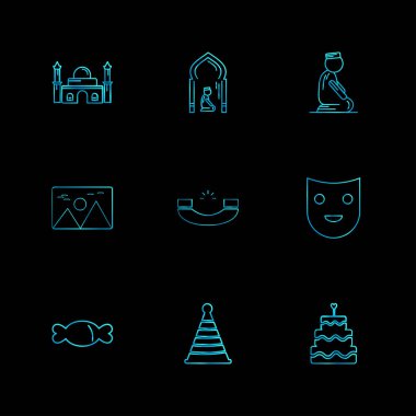 düz vektör çizim simgeler, App simgelerin ayarlamak   