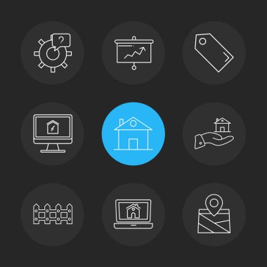 düz vektör çizim simgeler, App simgelerin ayarlamak 