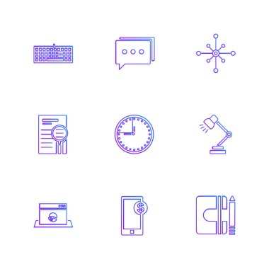 iş yaratıcı düz tasarım simgeler vektör koleksiyonu