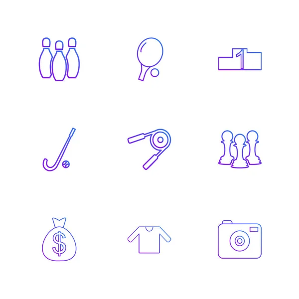 Minimalistic Flat Vector App Icons — Stock Vector