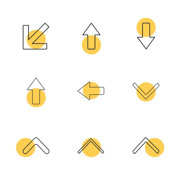 Collection Simple App Icons Vector Illustration — Stock Vector