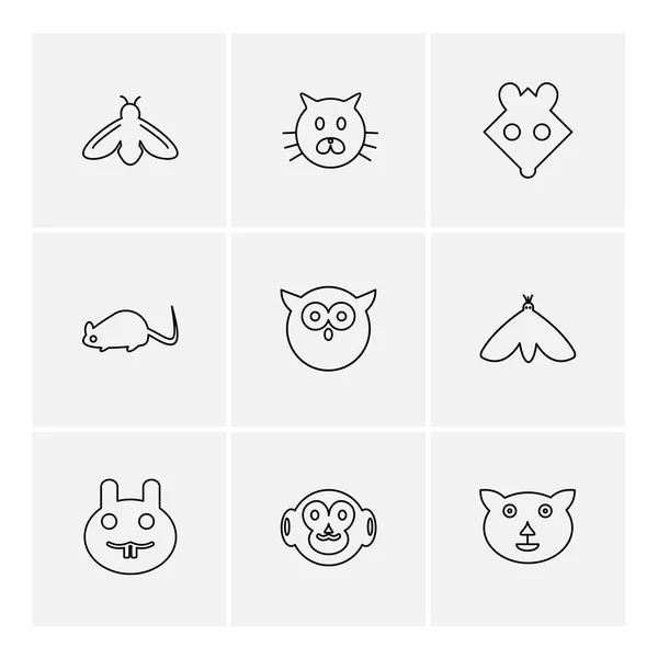 Vector Illustration Icons Set Icons White Background — Stock Vector