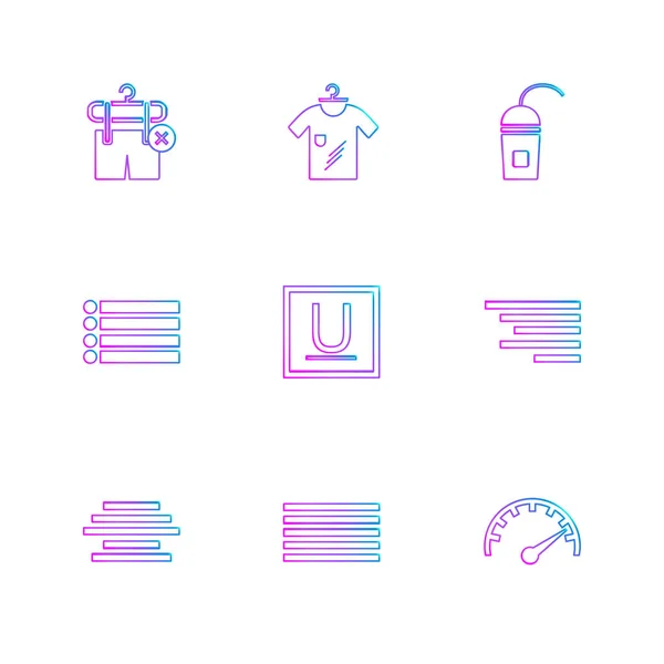 Iconos Aplicación Vector Plano Minimalista Sobre Fondo Blanco — Vector de stock