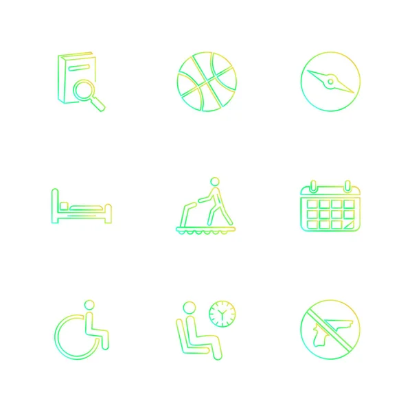 Vektor Illustration Symbole Eine Reihe Von Symbolen Auf Weißem Hintergrund — Stockvektor