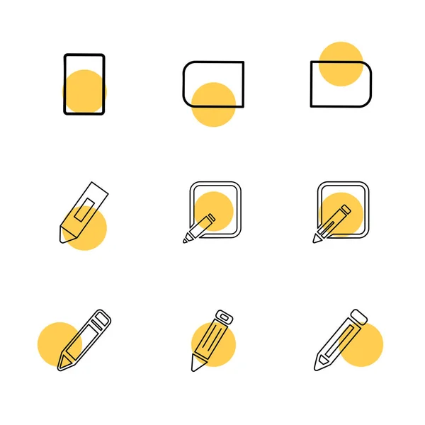 Iconos Ilustración Vectorial Conjunto Iconos Sobre Fondo Blanco — Archivo Imágenes Vectoriales