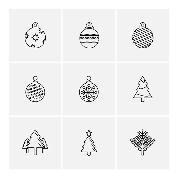 Icônes Web Noël Illustration Vectorielle — Image vectorielle