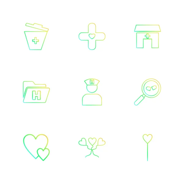 Minimalistische Flache Vektor App Symbole Auf Weißem Hintergrund — Stockvektor