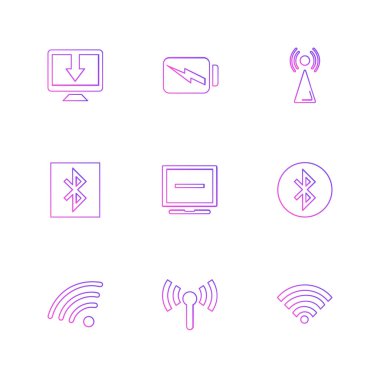 iş simgeleri kümesi, vektör illüstrasyonu 