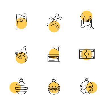 Minimalist düz app simgeler, vektör çizim dijital cihazlar için