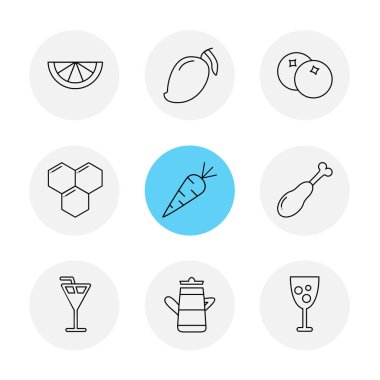 Beyaz arka plan üzerinde izole düz app simge kümesi