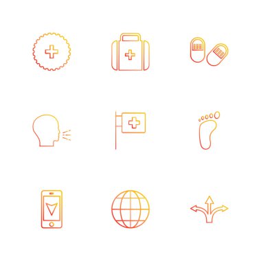 minimalist düz vektör app simgeleri beyaz arka plan üzerinde