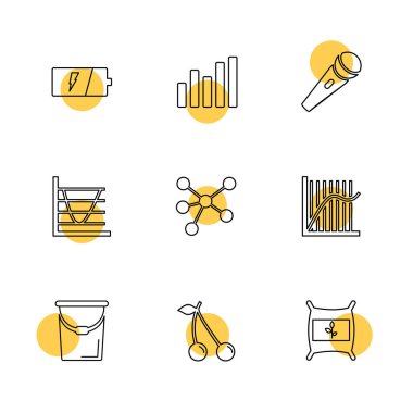 beyaz zemin üzerine minimalist düz app simgeleri