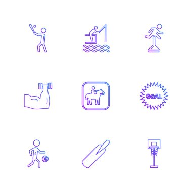 Beyaz arka plan üzerinde renkli minimalist düz vektör app simgeleri